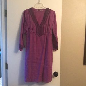 Purple Athleta Linen Dress Size Large